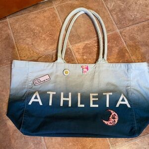 Athleta Gradient Blue and Cream Tote